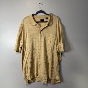 IZOD Golf Beige Microstripe Polo Shirt – XX